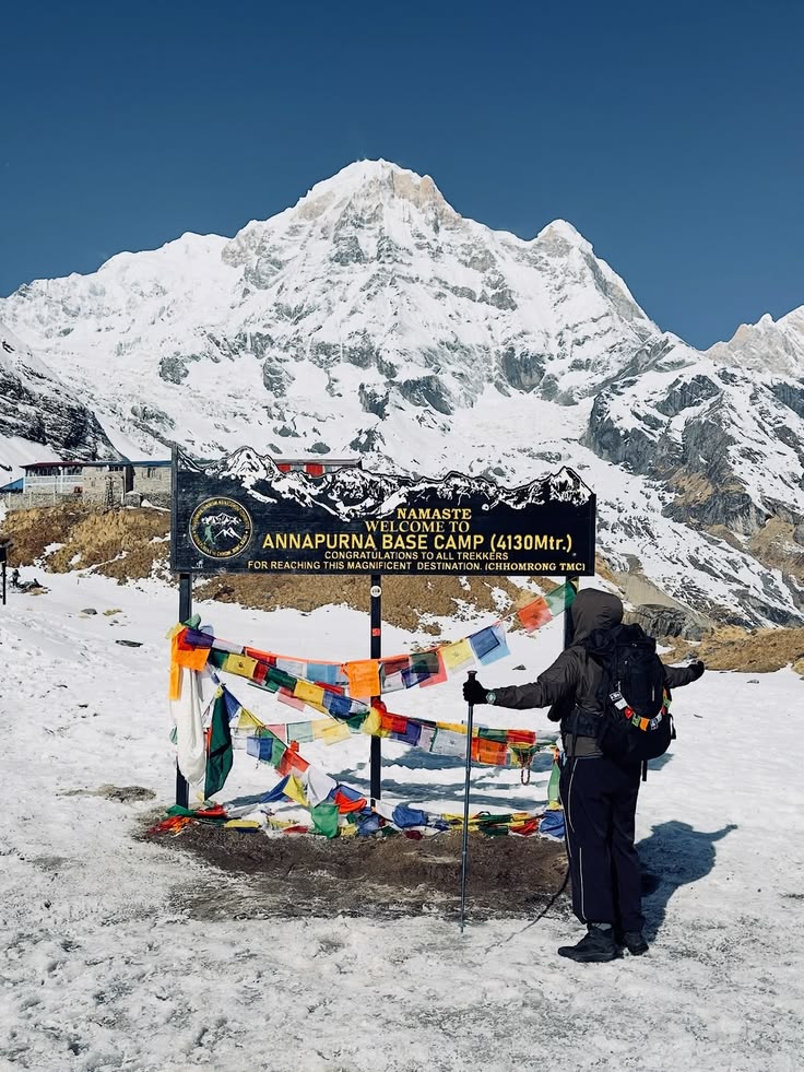 Annapurna Base Camp Trek_ Standing at 4130m in the Himalayas 🏔️