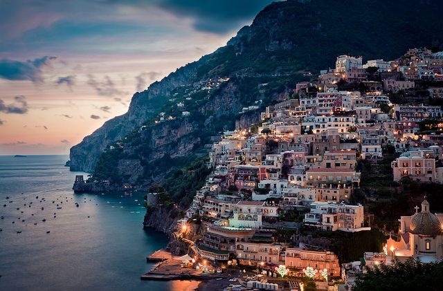 Positano, a village on the Amalfi Coast, in…