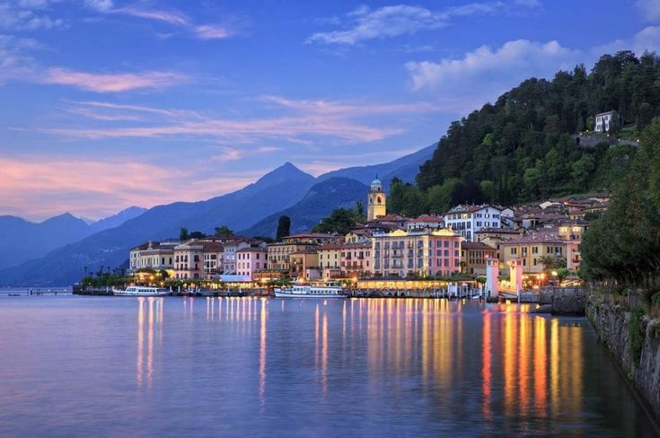 Shoreline of Bellagio on Lake Como, Italy…